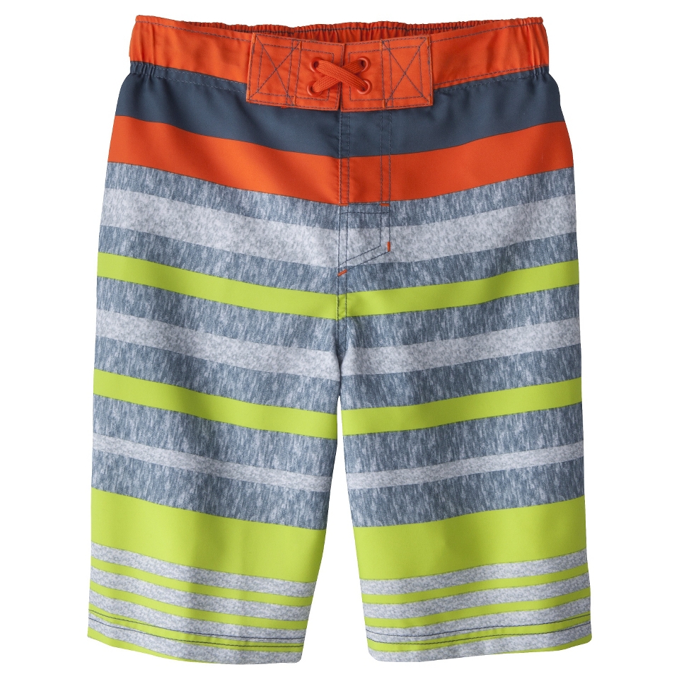 Boys Striped Swim Trunk   Grey XL