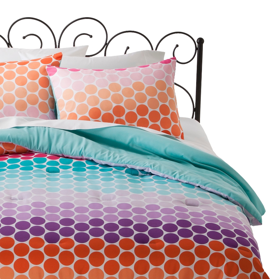 Xhilaration Geometric Comforter Set   Orange (Full/Queen)