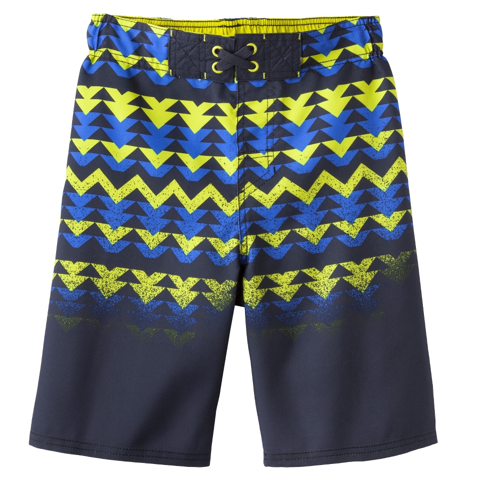 Boys Chevron Swim Trunk   Black M