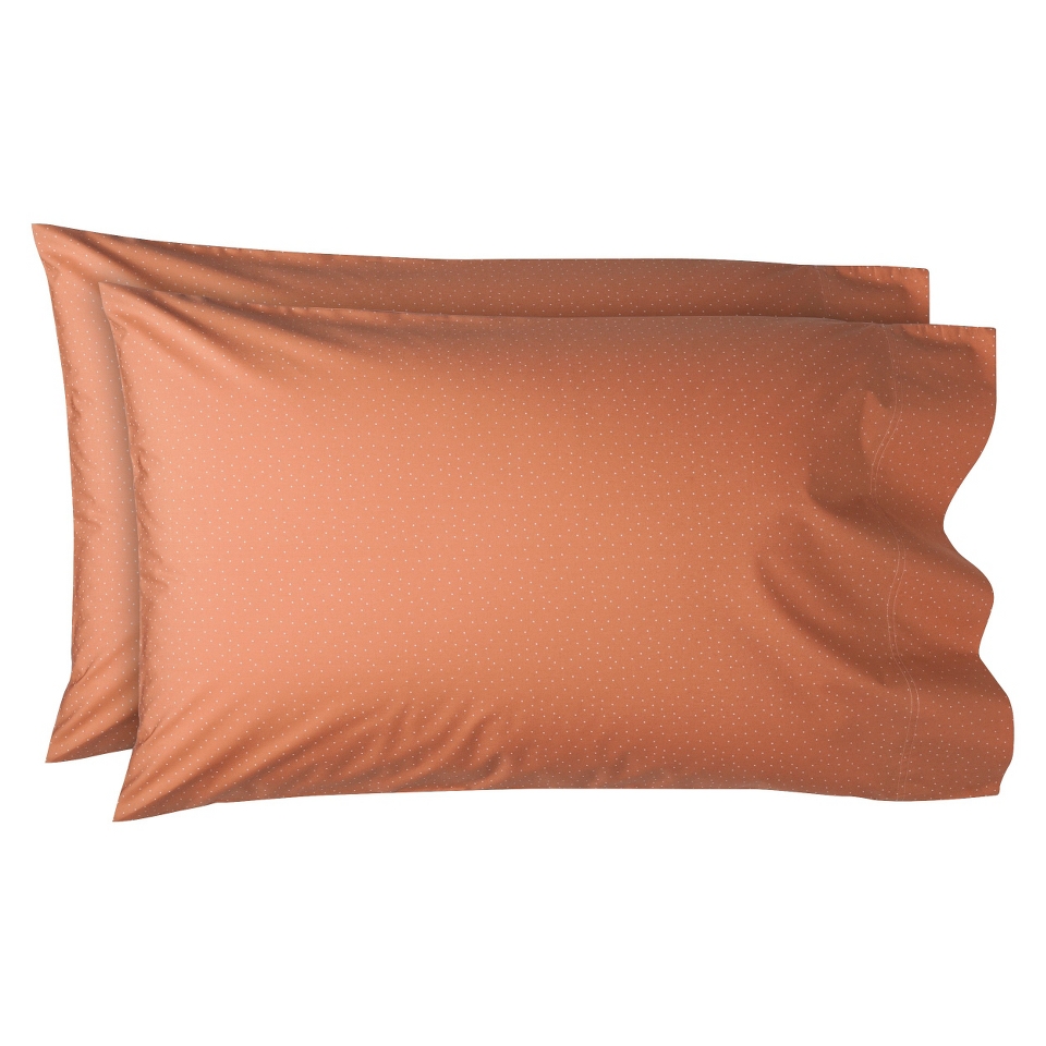 Threshold Percale Dot Pillowcase Set   Country Coral (King)