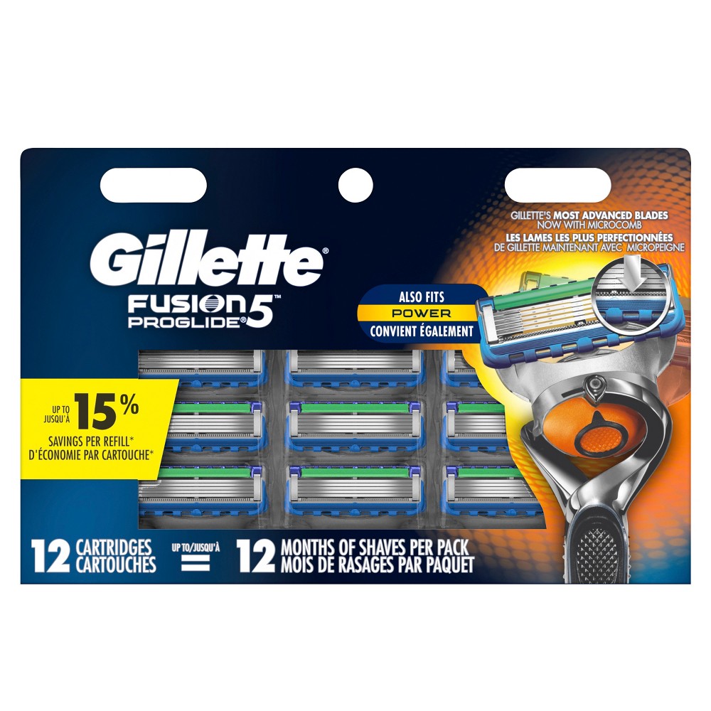 Gillette Fusion5 ProGlide Mens Razor Blade Refills - 12ct