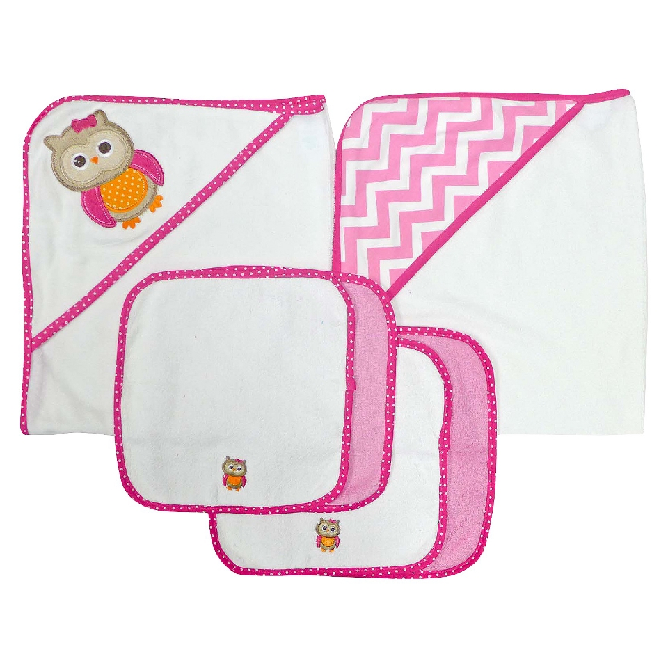 Neat Solutions Owl 2 Towels and 4 Washcloths Set