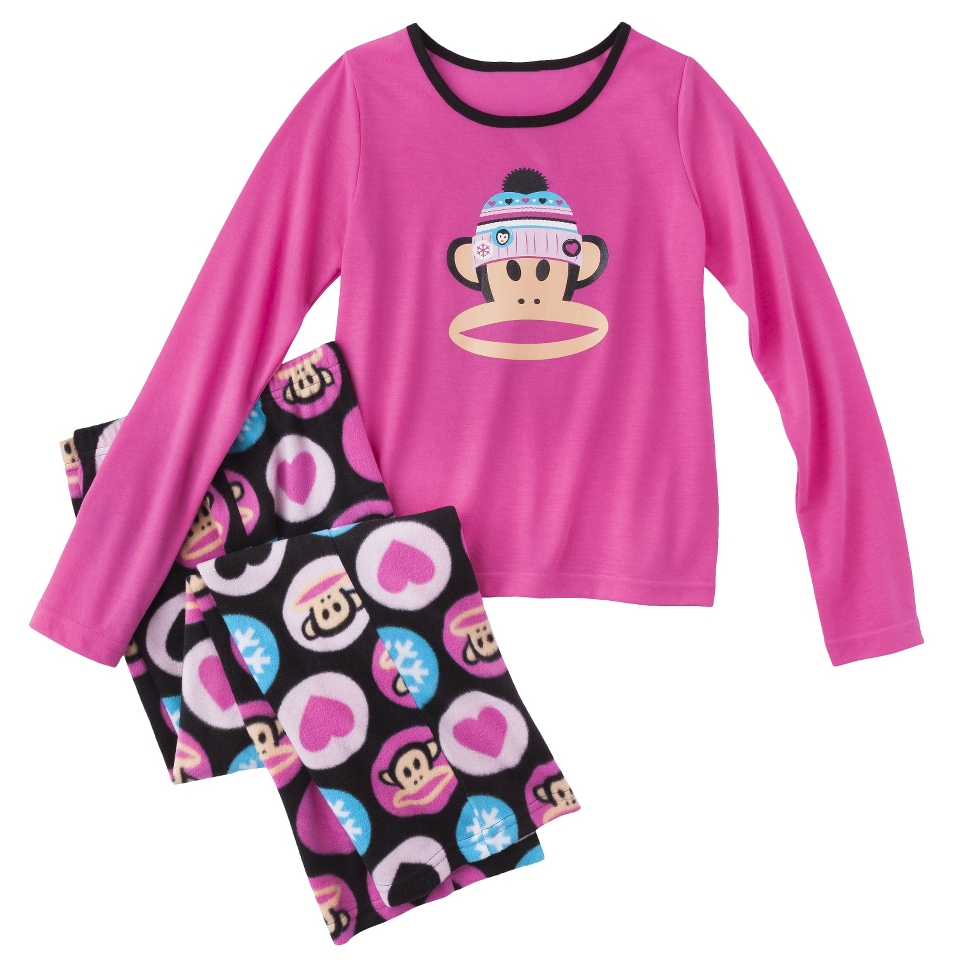 Paul Frank for Target Girls 2 Piece Long Sleeve Pajama Set   Pink XS