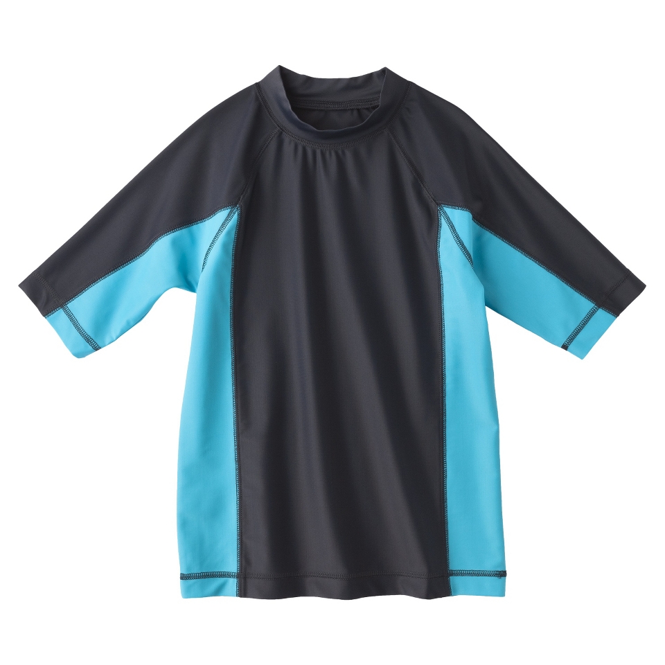 Boys Short Sleeve Swim Rashguard  Carbon L