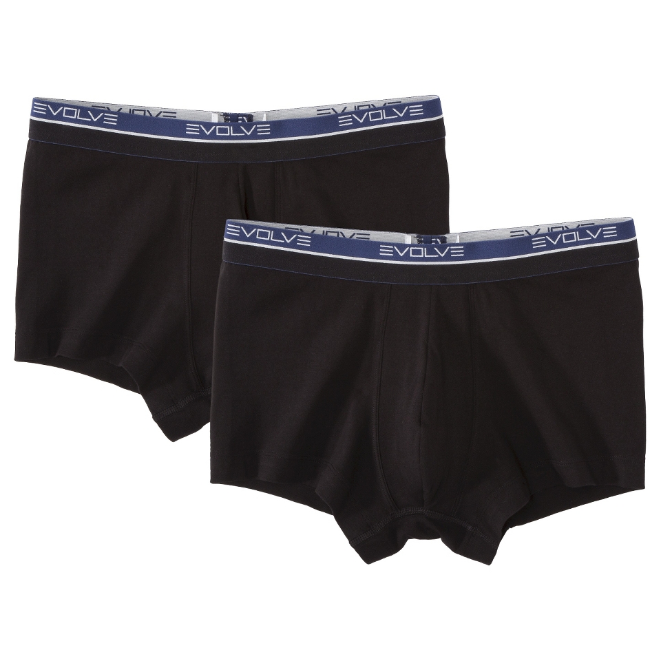 Evolve Mens 2pk Trunks   Black XL