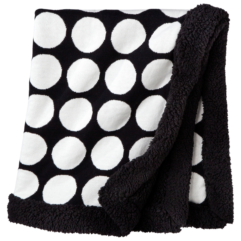 Circo Snowball Jaquard Baby Blanket in Winter White & Black