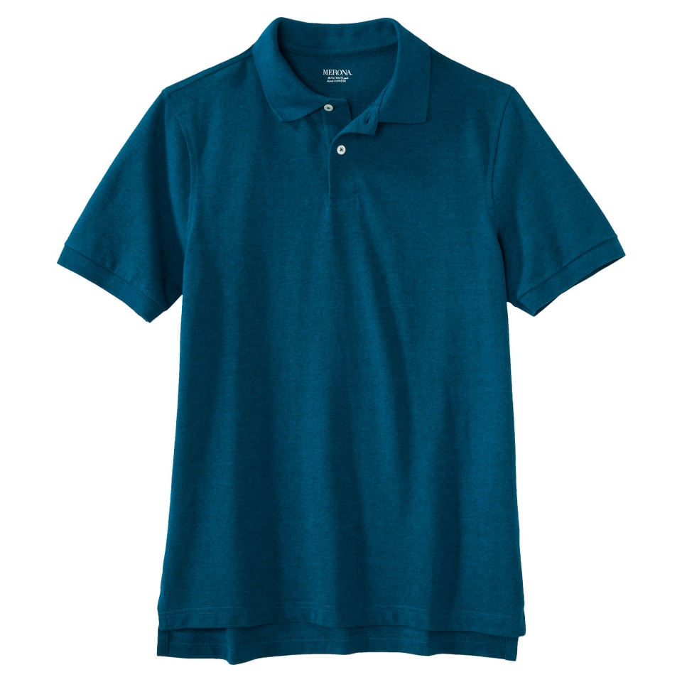 Mens Classic Fit Polo Shirt Atlantis blue turquoise XXL