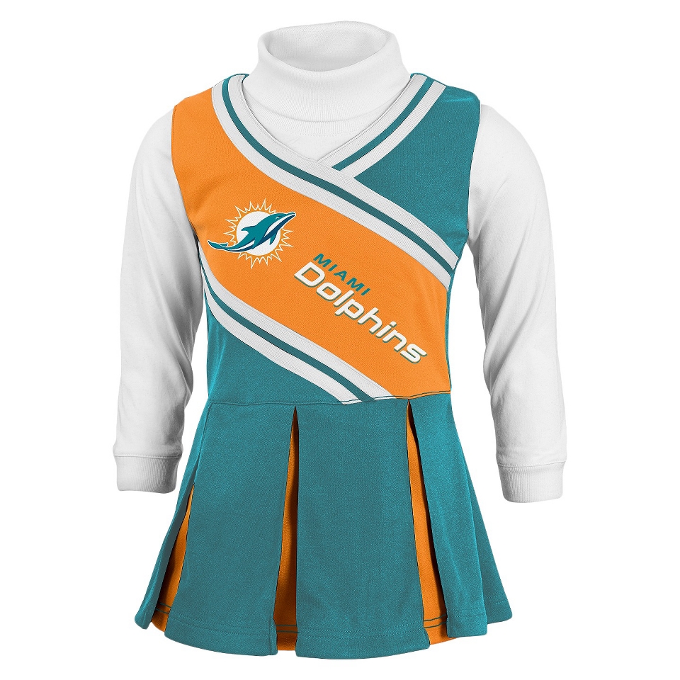 NFL Infant Toddler Cheerleader Set With Bloom 4T Dolphins