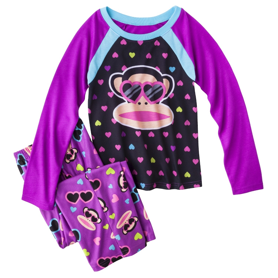 Paul Frank for Target Girls 2 Piece Long Sleeve Sleepwear Set   Purple S