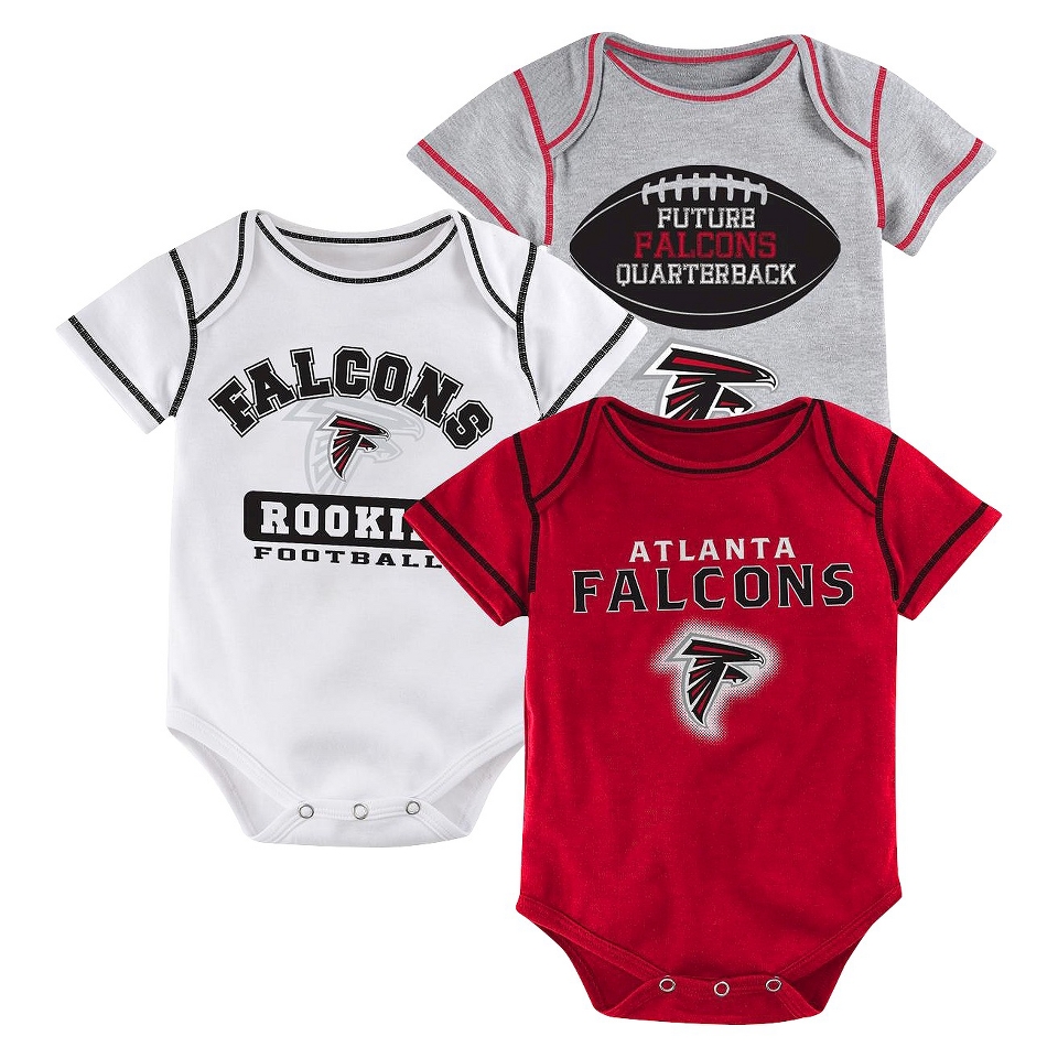 NFL Boys 3 Pack Onesie Falcons 3 6 M