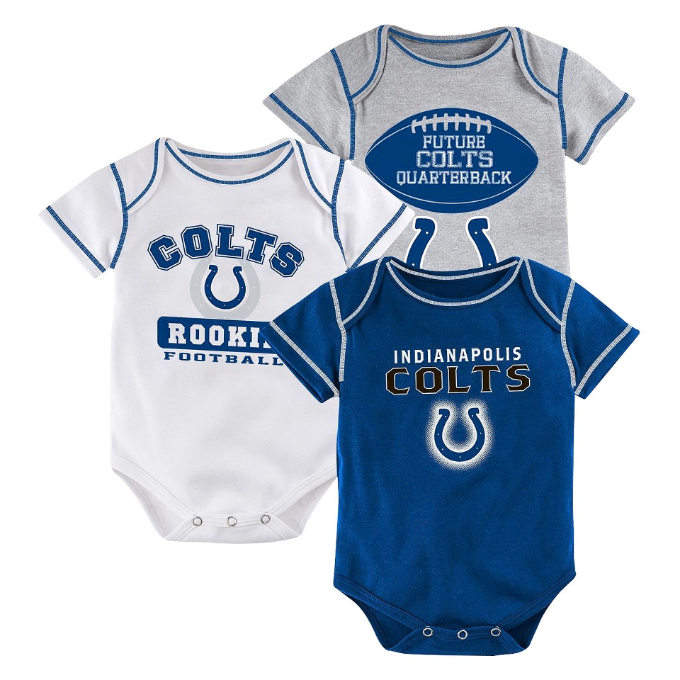 NFL Boys 3 Pack Onesie Colts 3 6 M