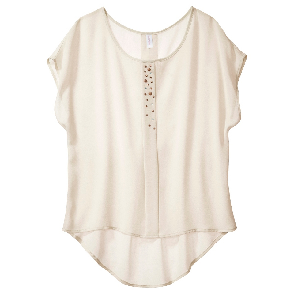 Xhilaration Juniors Studded Top   Brulee S(3 5)