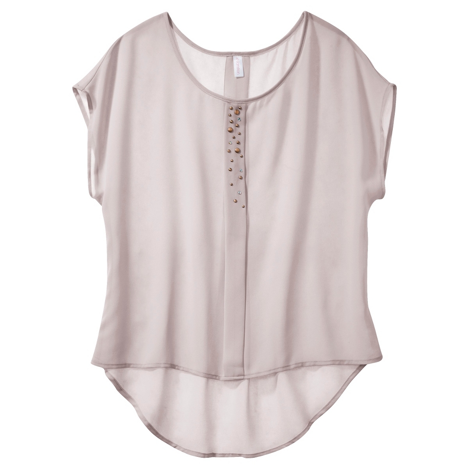 Xhilaration Juniors Studded Top   Gatsby Gray S(3 5)