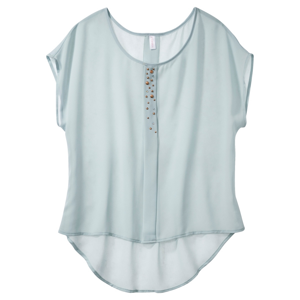 Xhilaration Juniors Studded Top   Bliss Blue XXL(19)