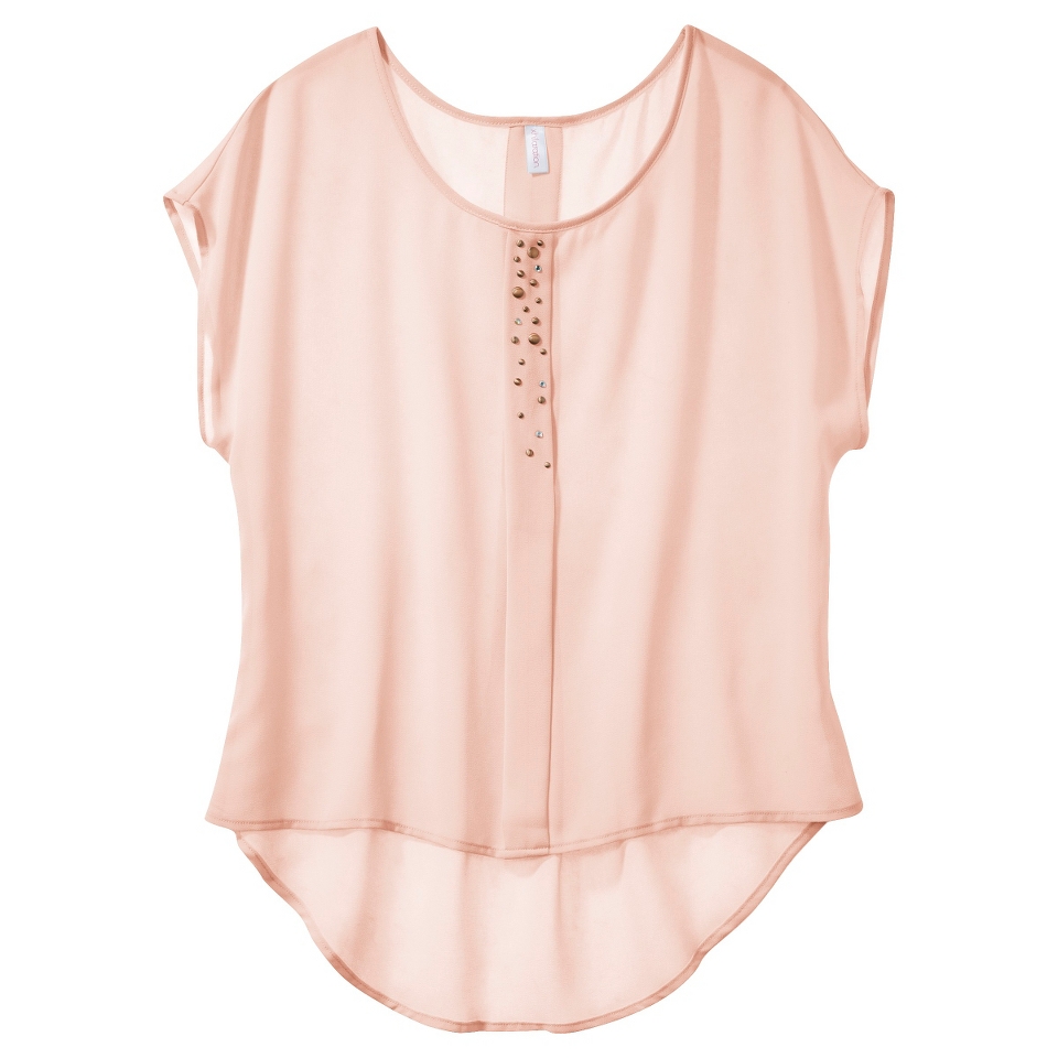 Xhilaration Juniors Studded Top   Bare Pink L(11 13)