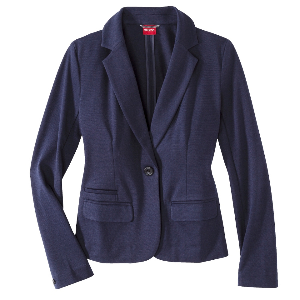 Merona Womens Ponte Blazer   Xavier Navy   L