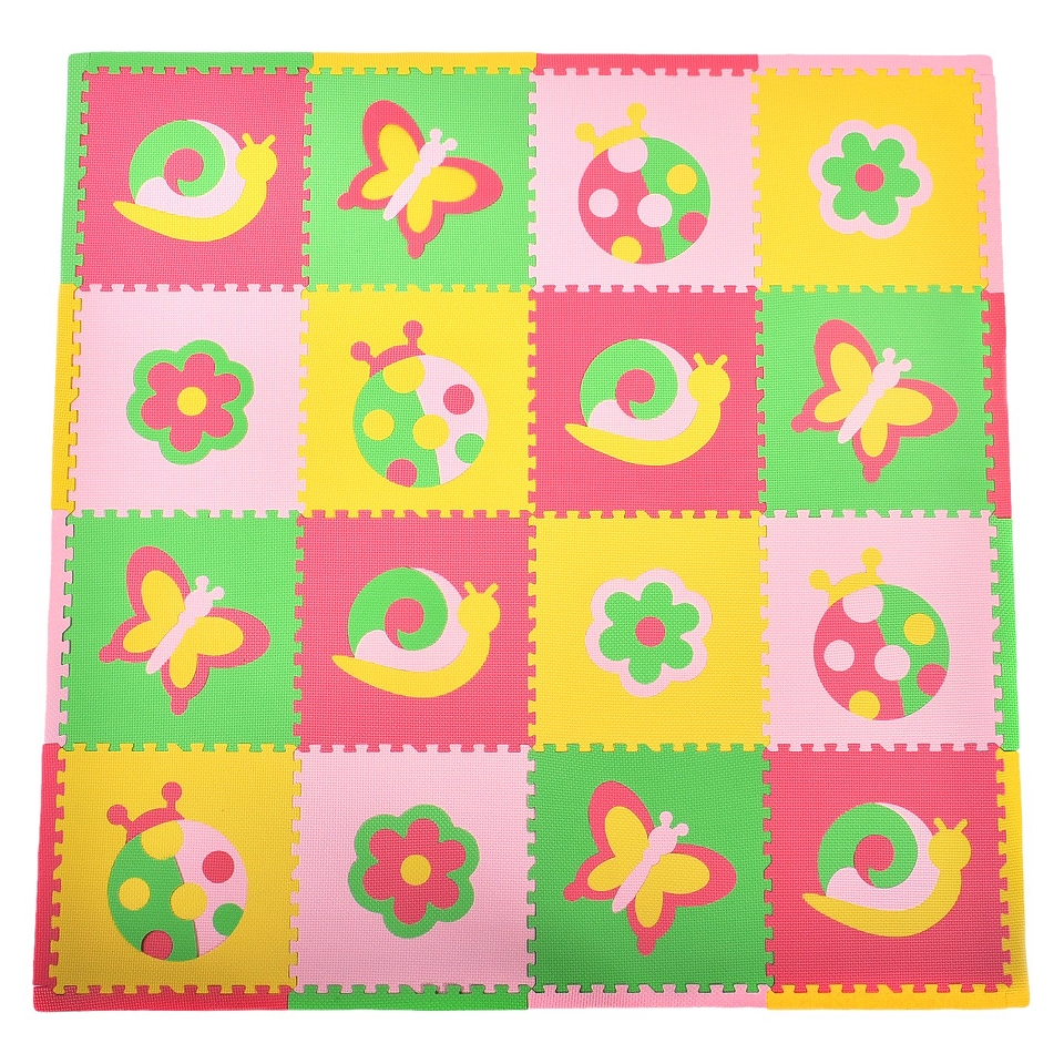 16 Piece Playmat Set   Bugs in Pink by Tadpoles