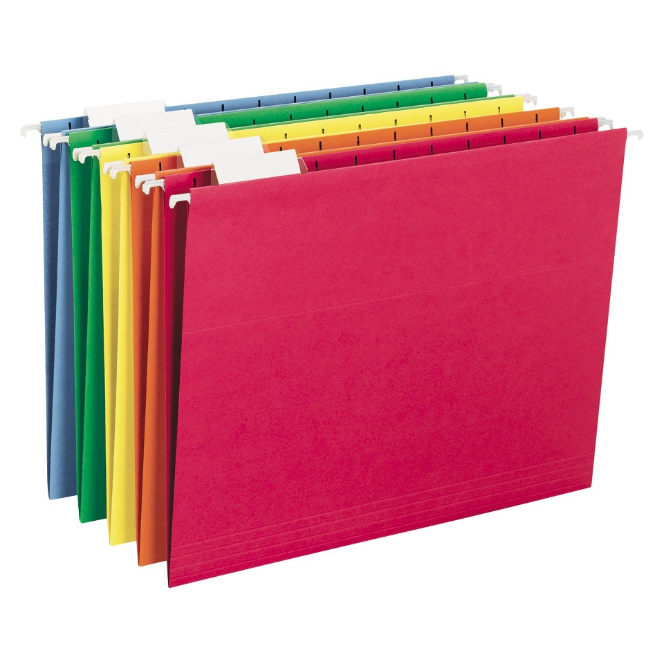 Smead 25 Count Hanging File   Assorted Colors (8.5X11)