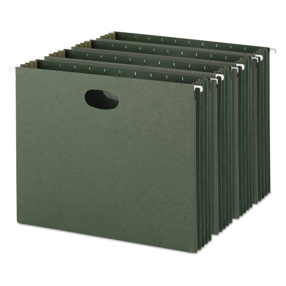 Smead 10 Count Hanging File   Green (8.5X11)
