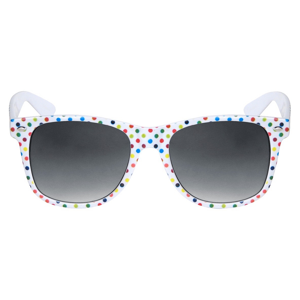 Womens Surf Dotted Surf Sunglasses   White/Multicolor
