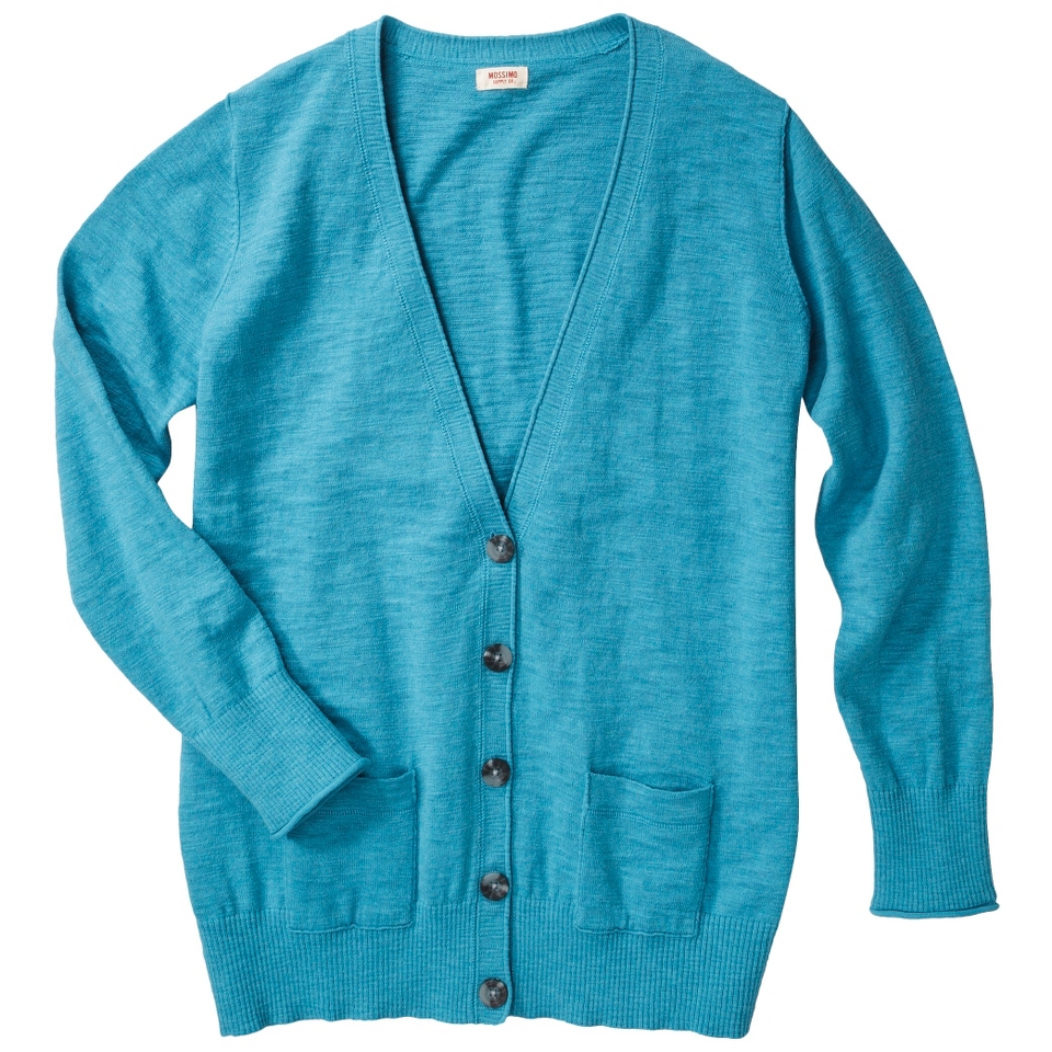 Mossimo Supply Co. Juniors Plus Size Long Sleeve Boyfriend Sweater   Blue 2