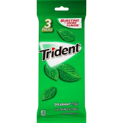 Trident Spearmint Sugar Free Gum - 3ct/2.8oz