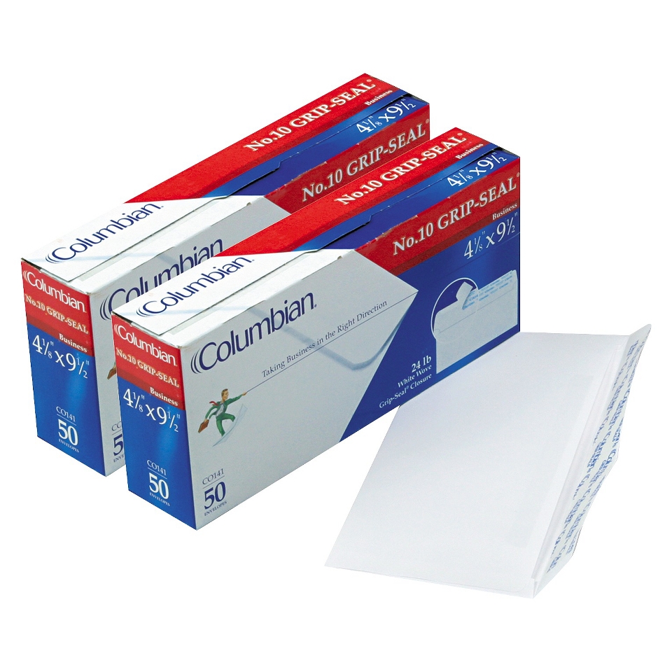 50 Count Plain Peel Envelope 2 Pack   White (4.12X9.5)