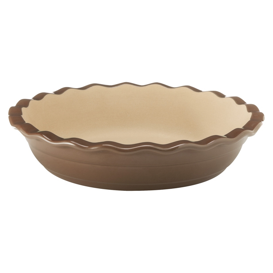 NaturalStone Handcraft 9 Deep Dish Pie Pan   Chestnut