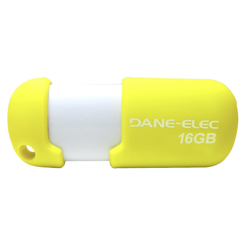 Dane Elec 16G USB Flash Drive w/Cloud   Yellow/ White (DA Z16GCN5DD C)
