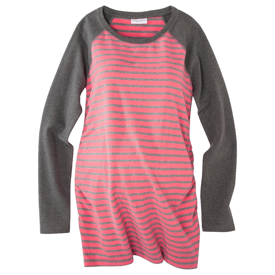 Liz Lange for Target Maternity Long Sleeve Sweatshirt   Coral Stripe L