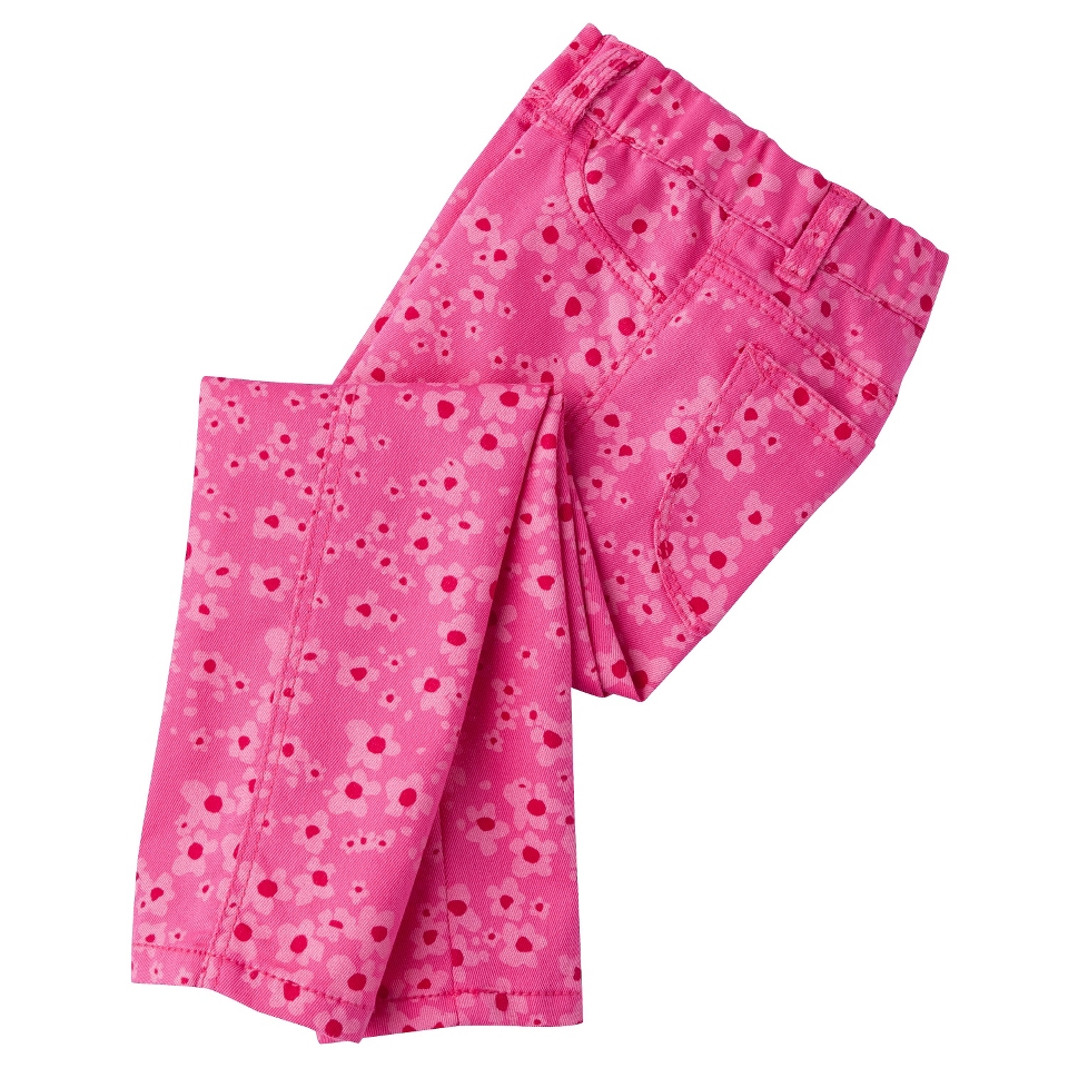 Cherokee Infant Toddler Girls Twill Jeggings   Hot Rod Pink 4T