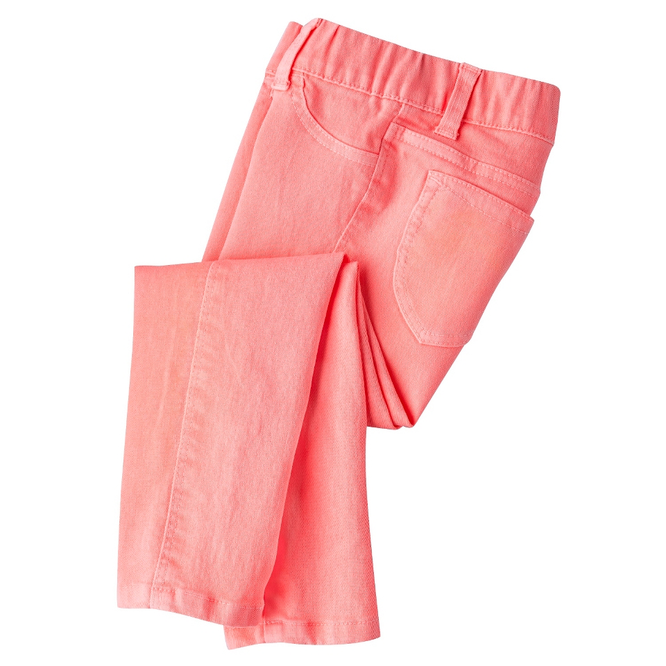 Cherokee Infant Toddler Girls Twill Jeggings   Moxie Peach 24 M