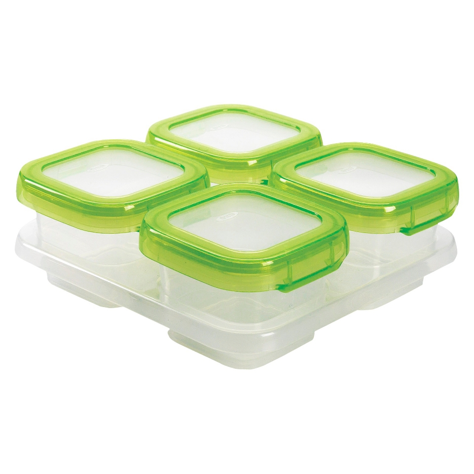 OXO Tot 4oz Baby Blocks Freezer Storage   Green