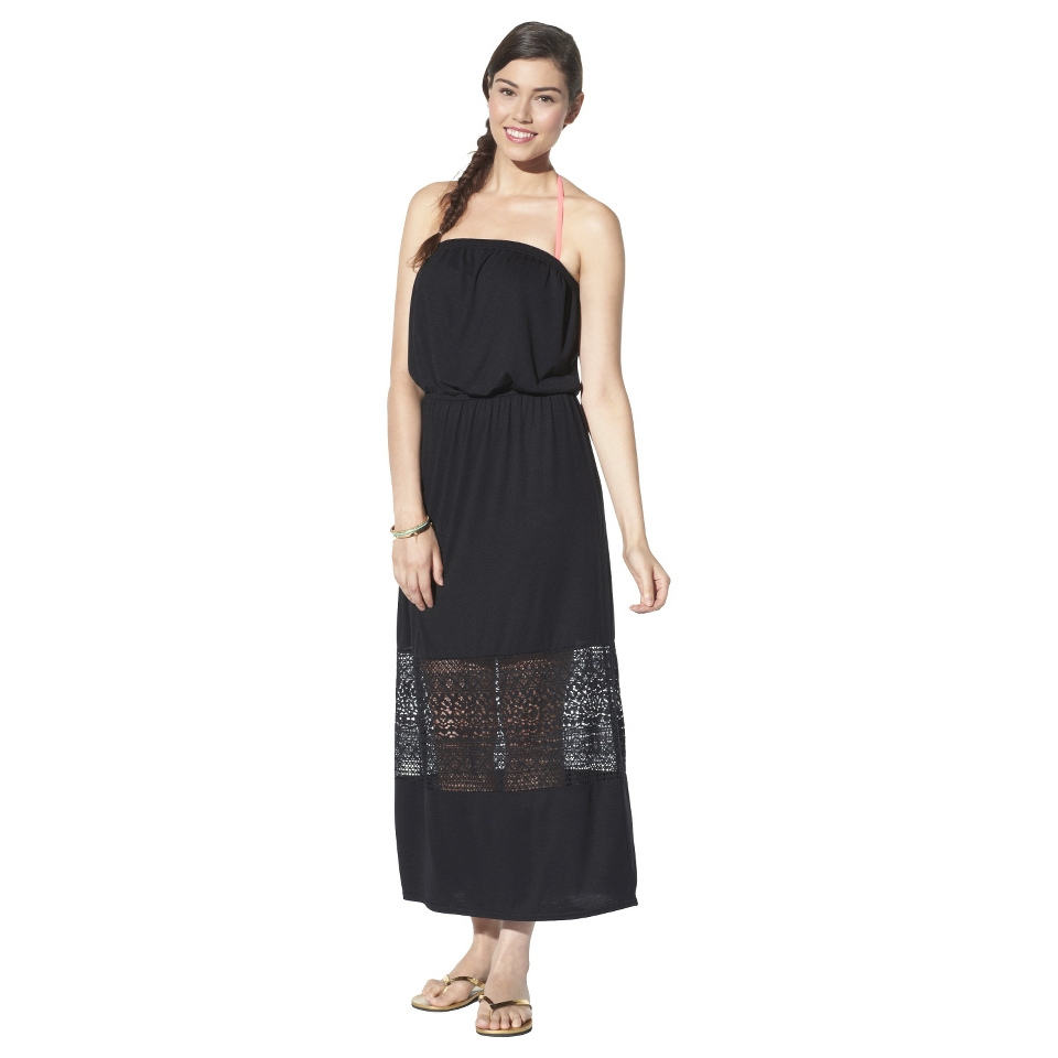 Xhilaration Juniors Maxi Coverup Dress  Black L