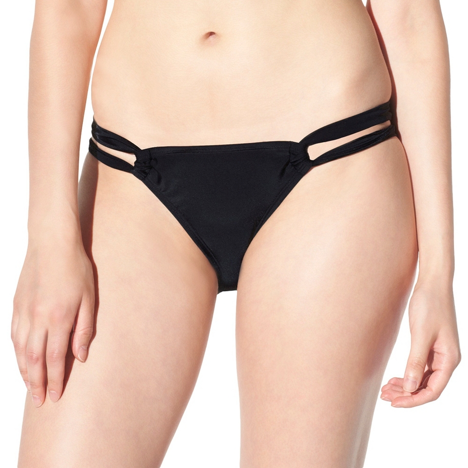 Xhilaration Juniors Hipster Swim Bottom  Black L