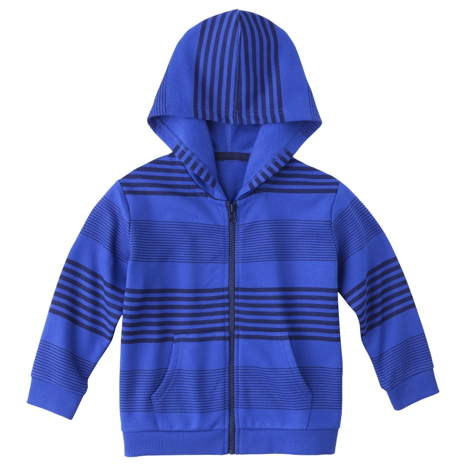 Circo Infant Toddler Boys Stripe Hoodie   Blue 18 M