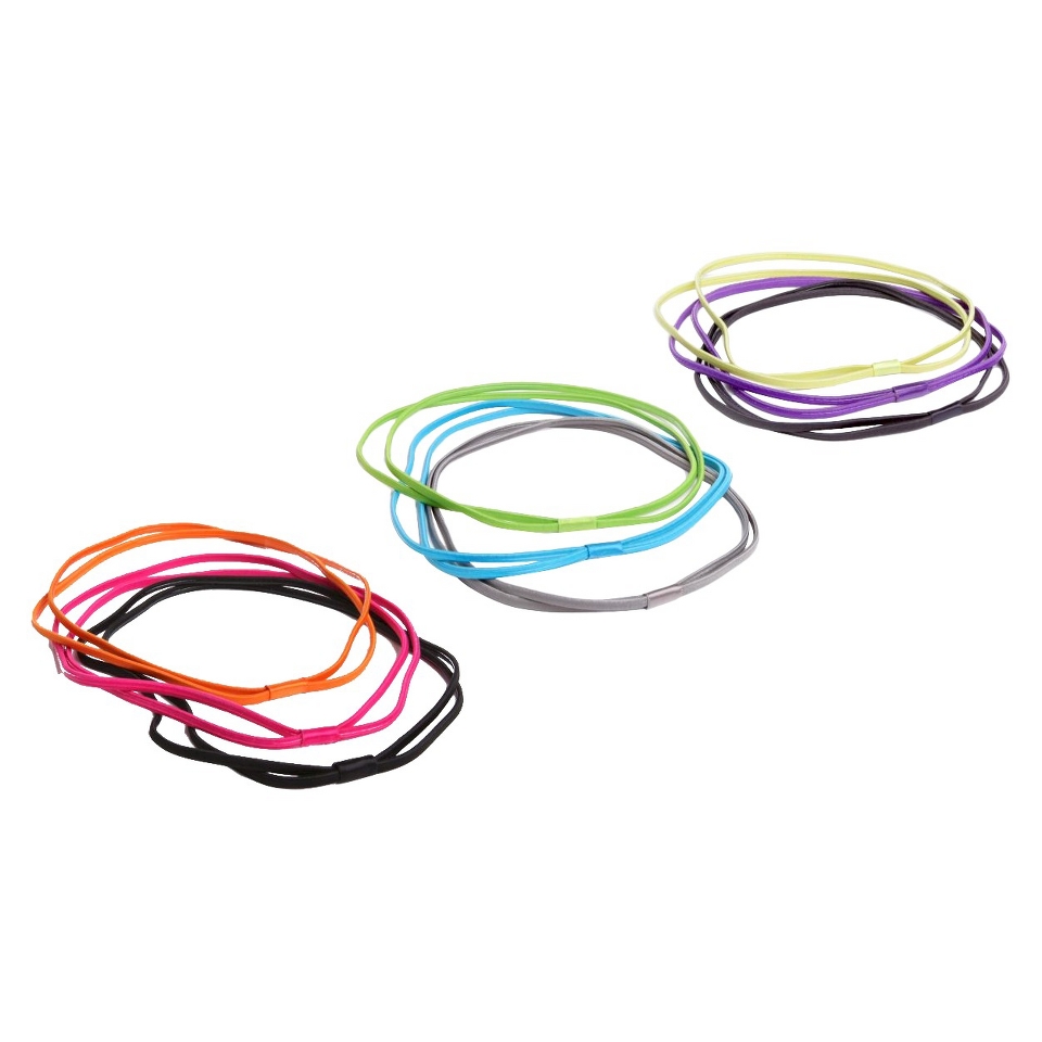 Goody Athletique Slide Proof Double Strand Multicolored Headbands   9 Count
