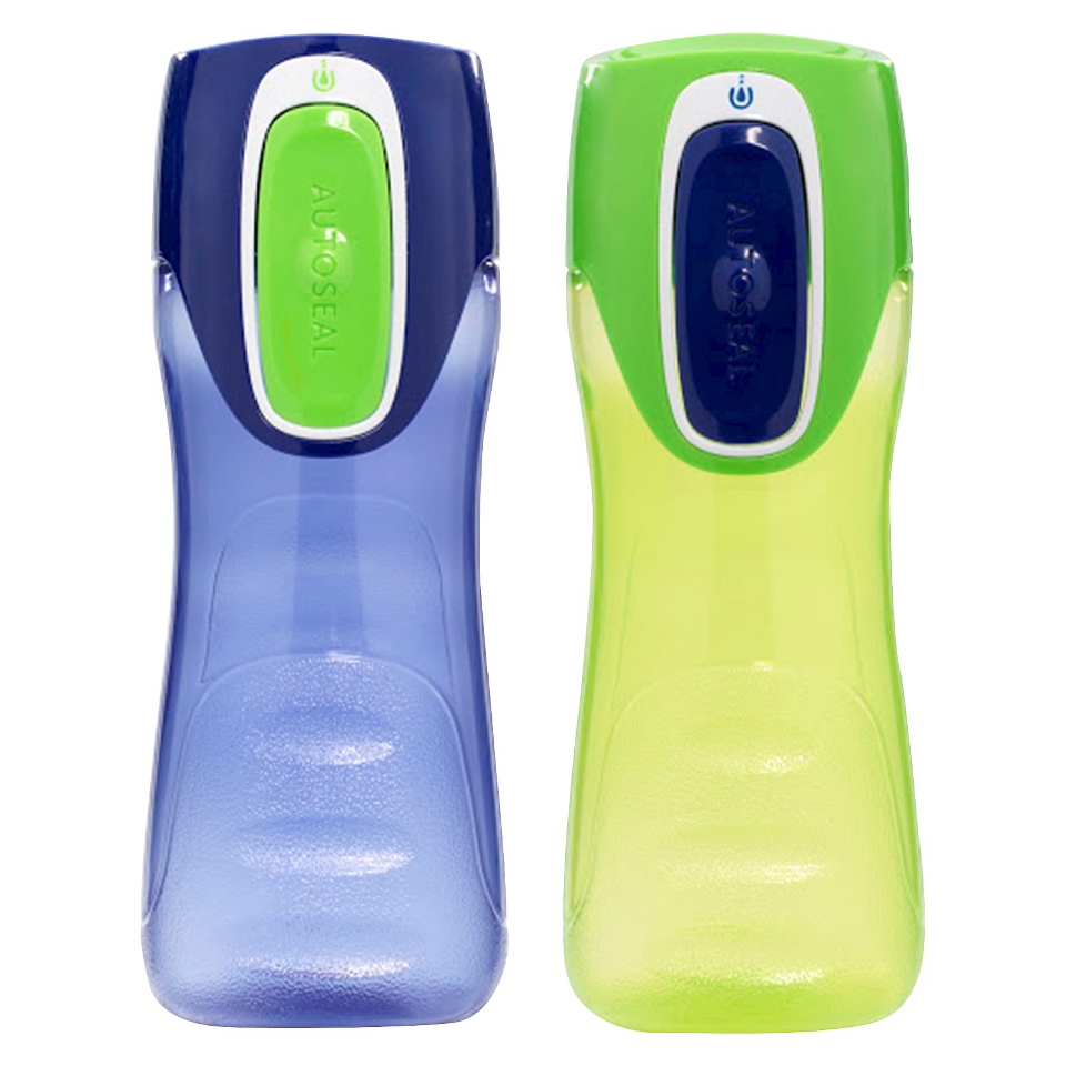 Contigo AUTOSEAL Kids Trekker Water Bottle Set of 2   Blue (14 oz)