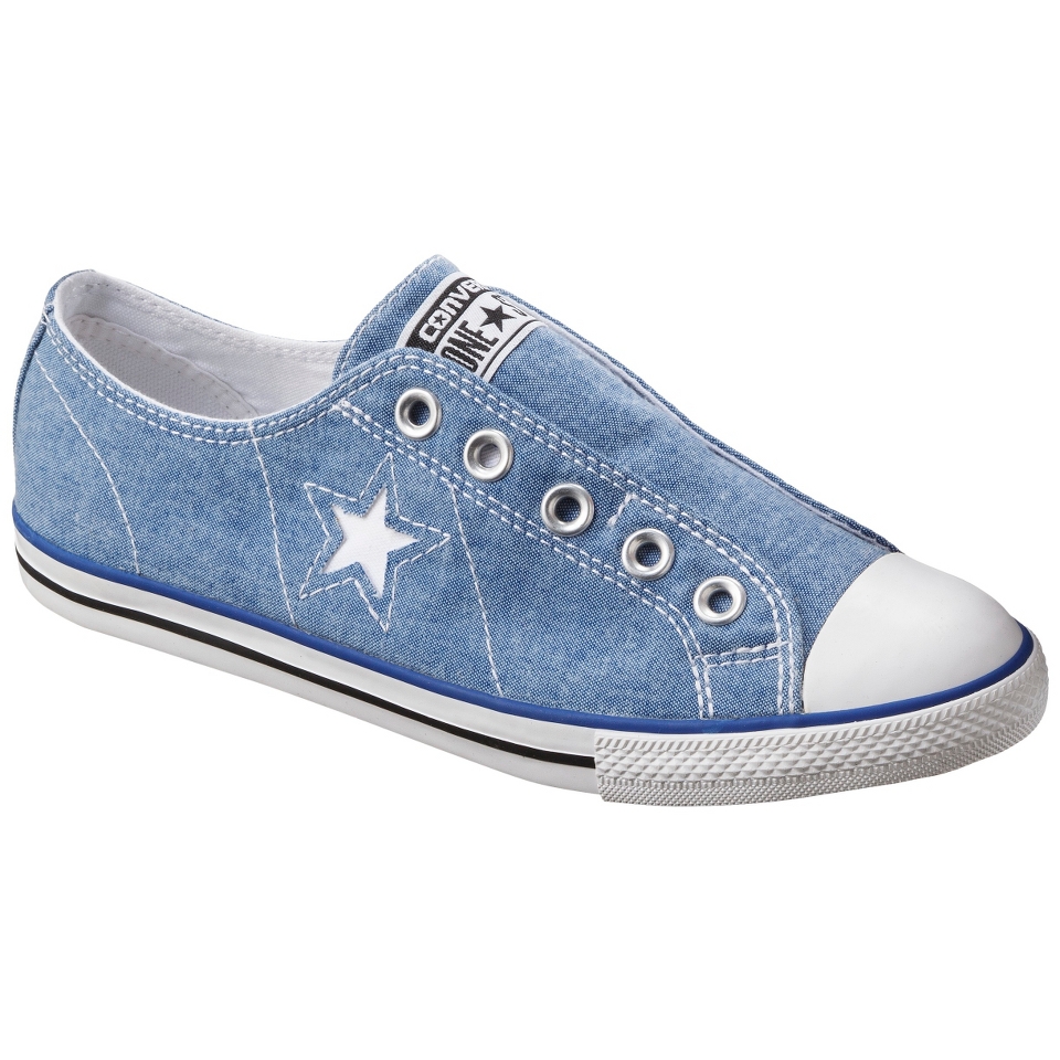 Womens Converse One Star Chambray Laceless Sneaker   Blue 10.5