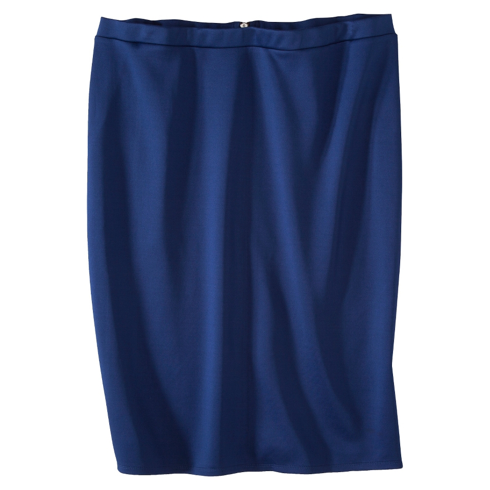 Mossimo Womens Plus Size Scuba Color block Skirt   Blue/Black 1