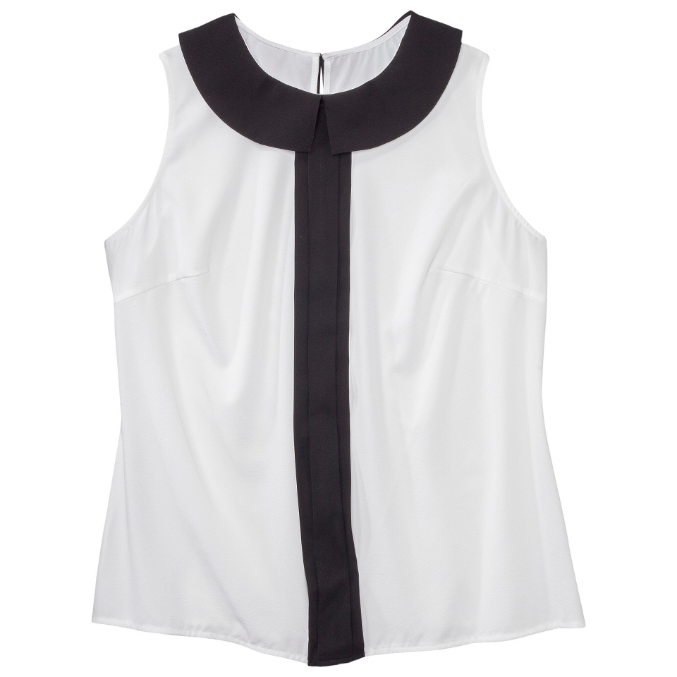 Mossimo Womens Plus Size Sleeveless Top   White 1