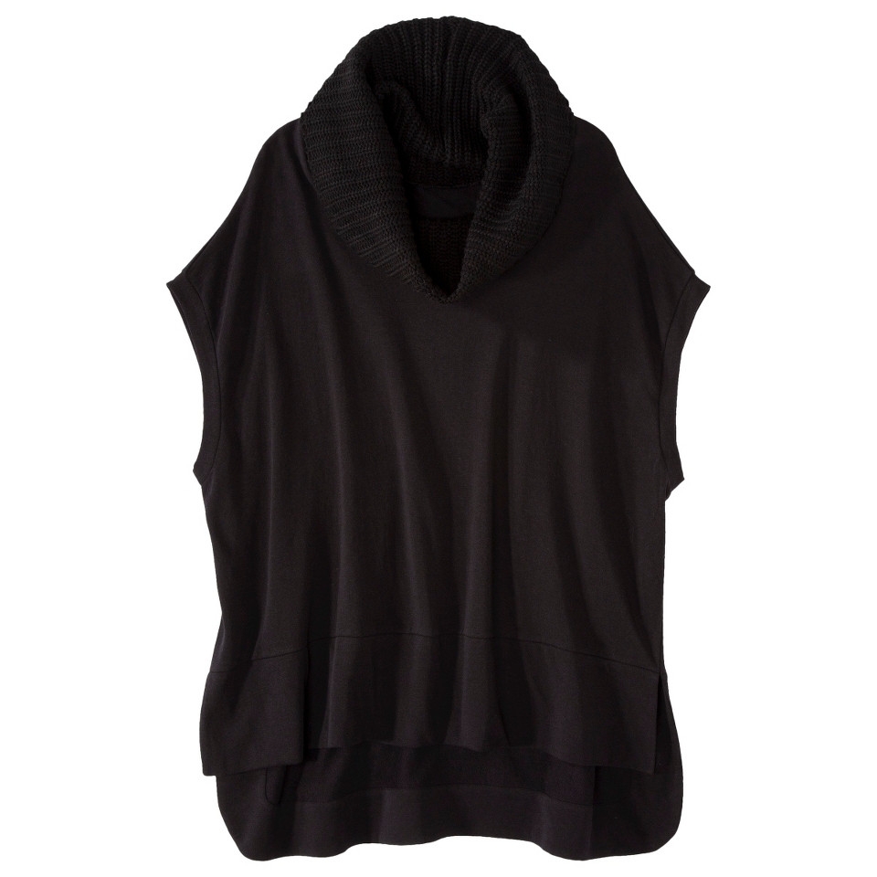 labworks Womens Plus Size Cowl Neck Pullover   Black 3