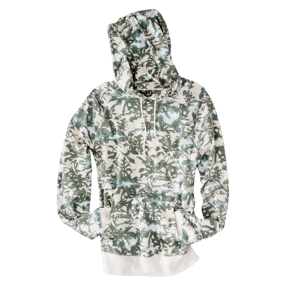 Mossimo Supply Co. Mens Long Sleeve Hooded Tee   Sour Cream/Green Camo L