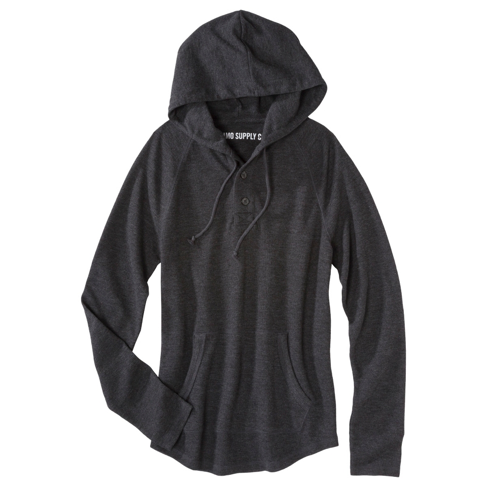 Mossimo Supply Co. Mens Long Sleeve Hooded Pullover   Ebony M