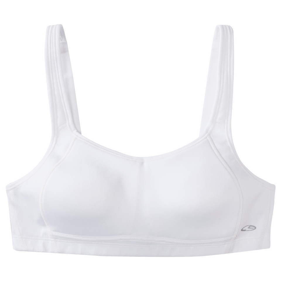 C9 by Champion Womens High Support Bra with Convertible Straps   True White 40D