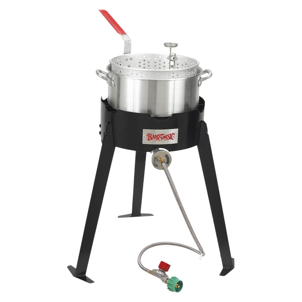 Bayou Classic 10Qt Frying Kit  Burner and Fry Pot