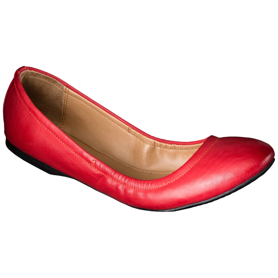 Womens Mossimo Supply Co. Ona Side Scrunch Ballet Flat   Red 7