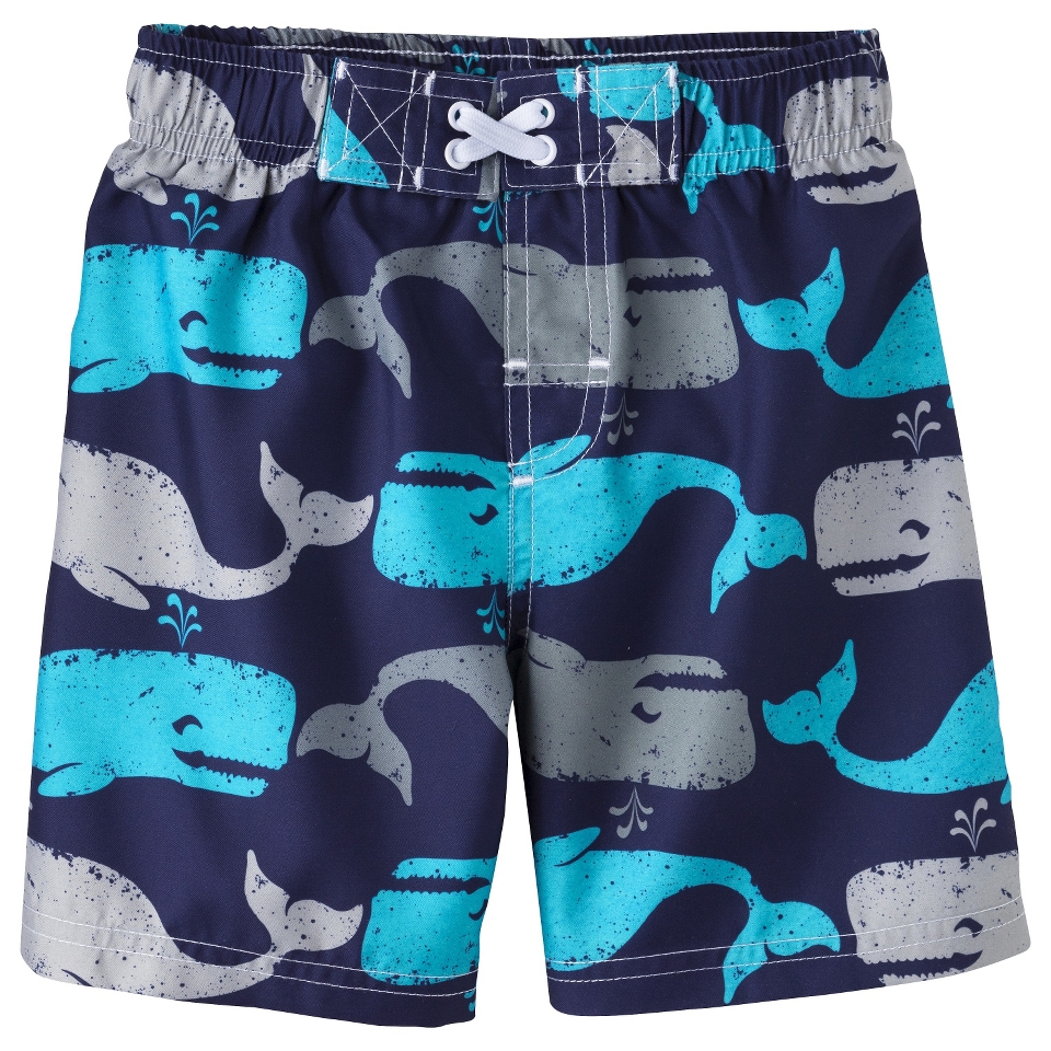 Circo Infant Toddler Boys Whale Swim Trunk   Blue 4T