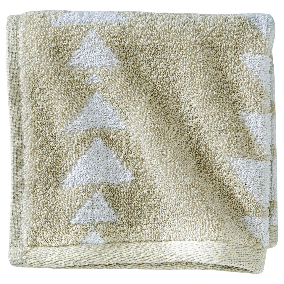 Nate Berkus Arrowhead Washcloth   Creamy Chai