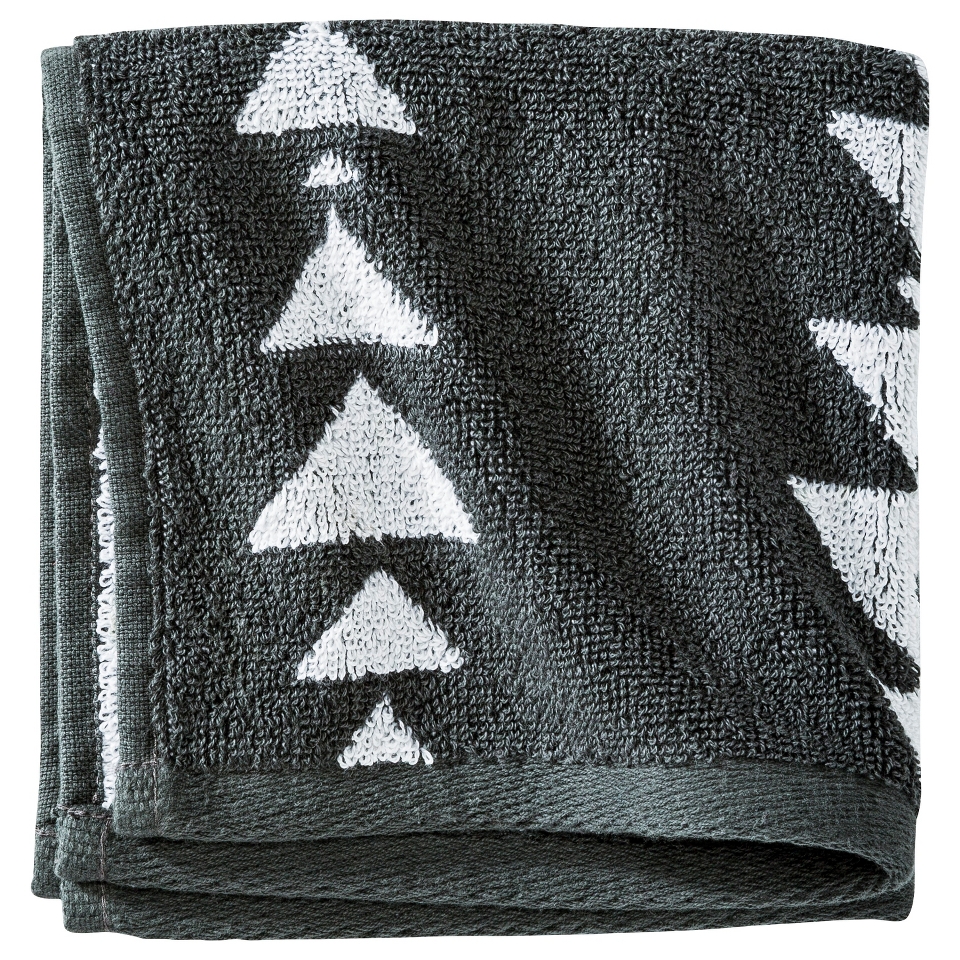 Nate Berkus Arrowhead Washcloth   Railroad Gray